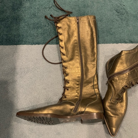 Charles Nolan knee high elegant boots size European 37 1/2, US FITS 7-7 1/2 - Picture 2 of 6